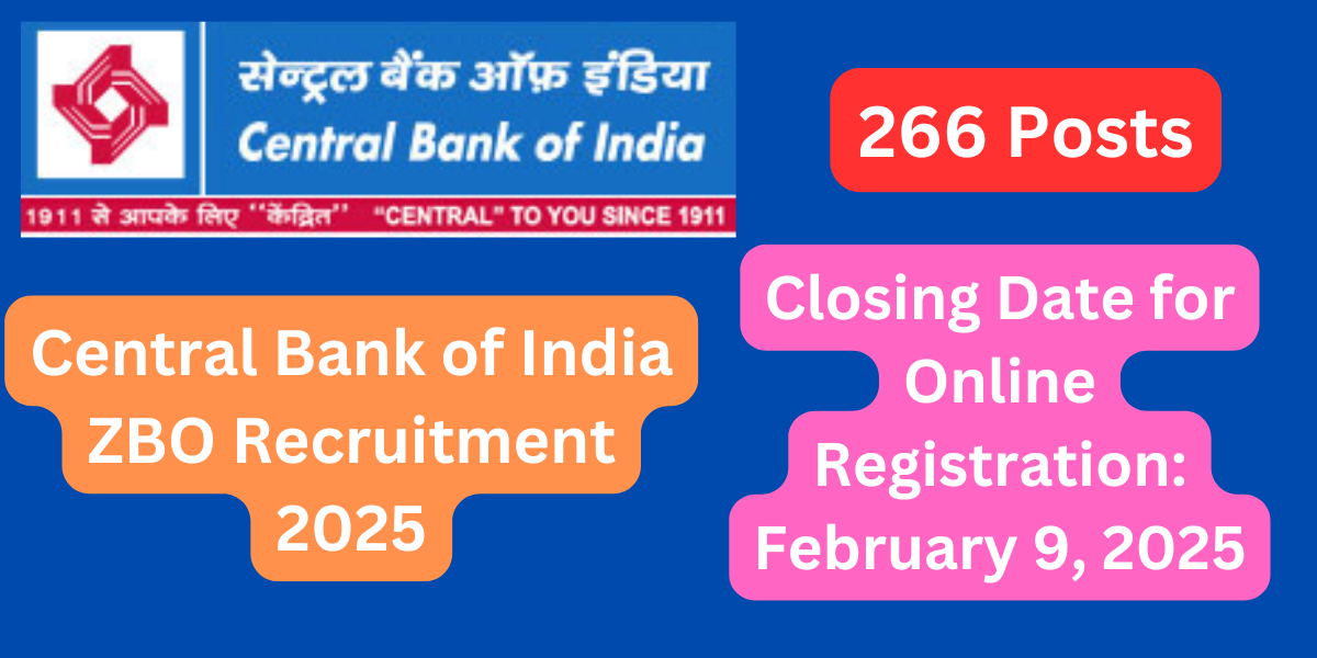 Central Bank of India ZBO Recruitment 2025